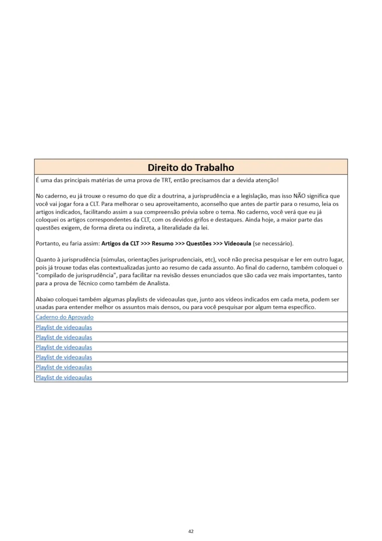 Guia de Estudos para TRT - AMOSTRA @cadernoaprovado_11