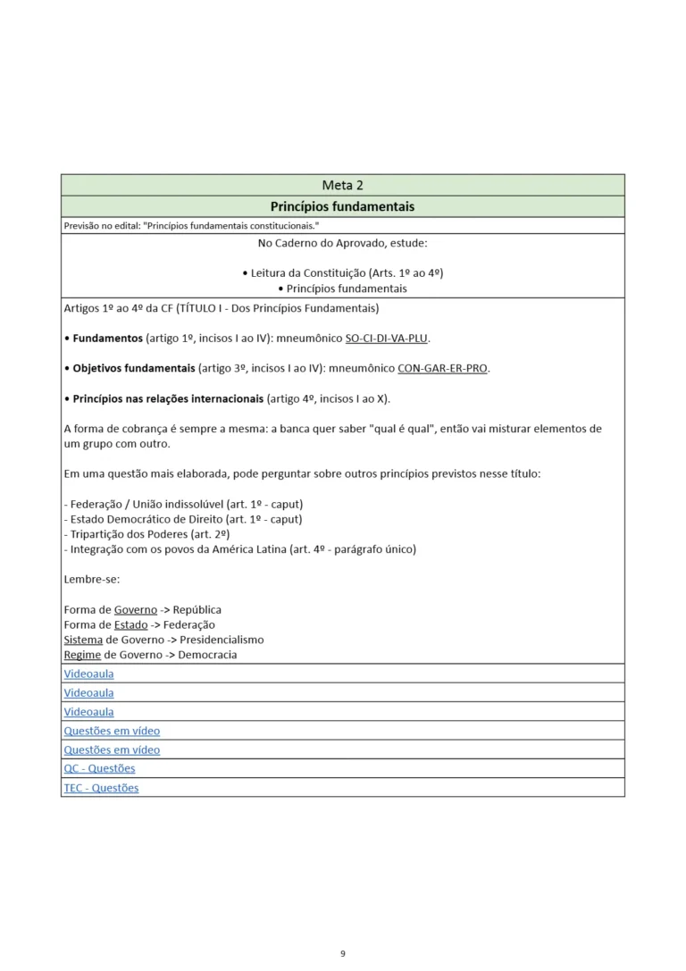 Guia de Estudos para TRT - AMOSTRA @cadernoaprovado_8